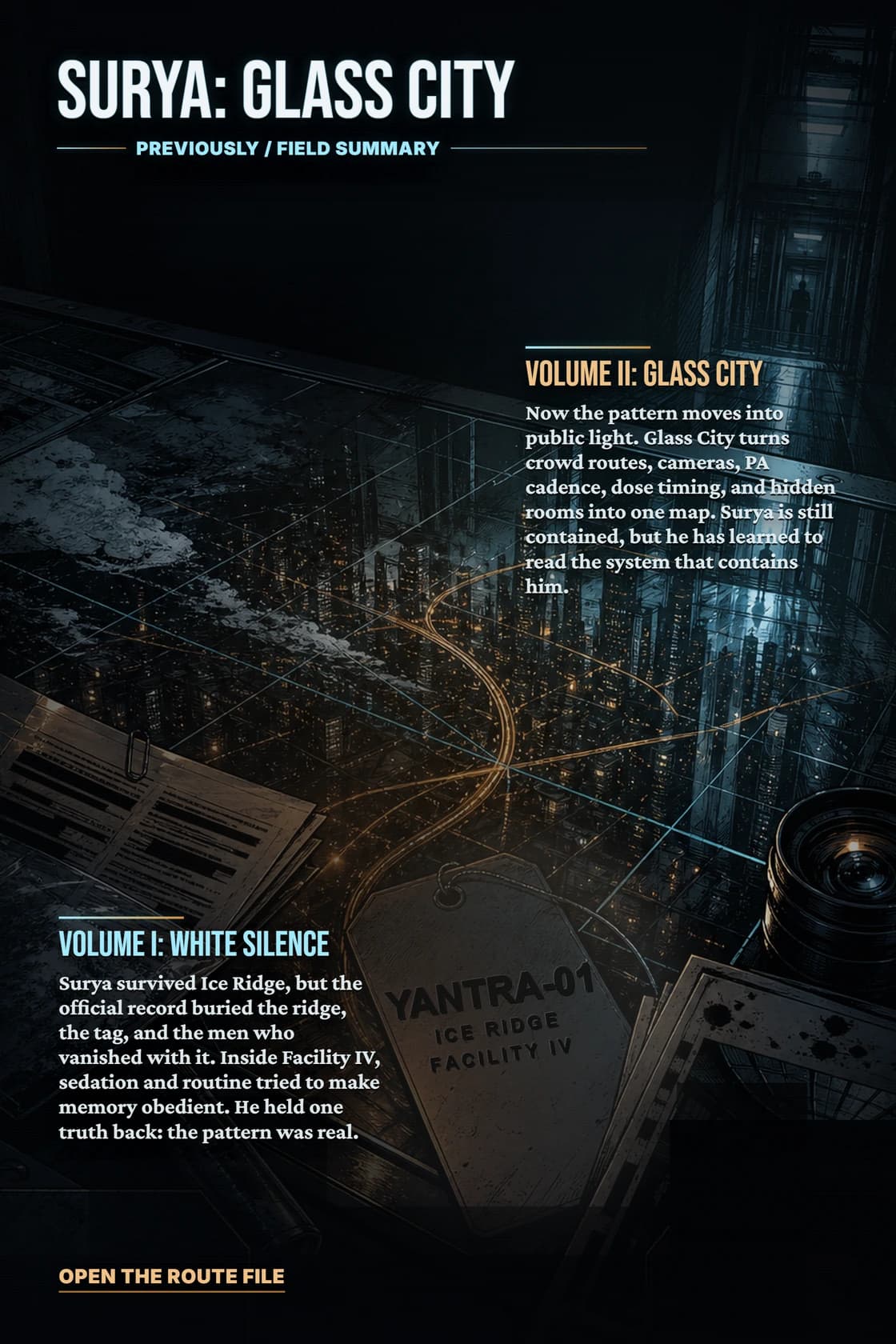 SURYA Volume 2: Glass City inside front cover.