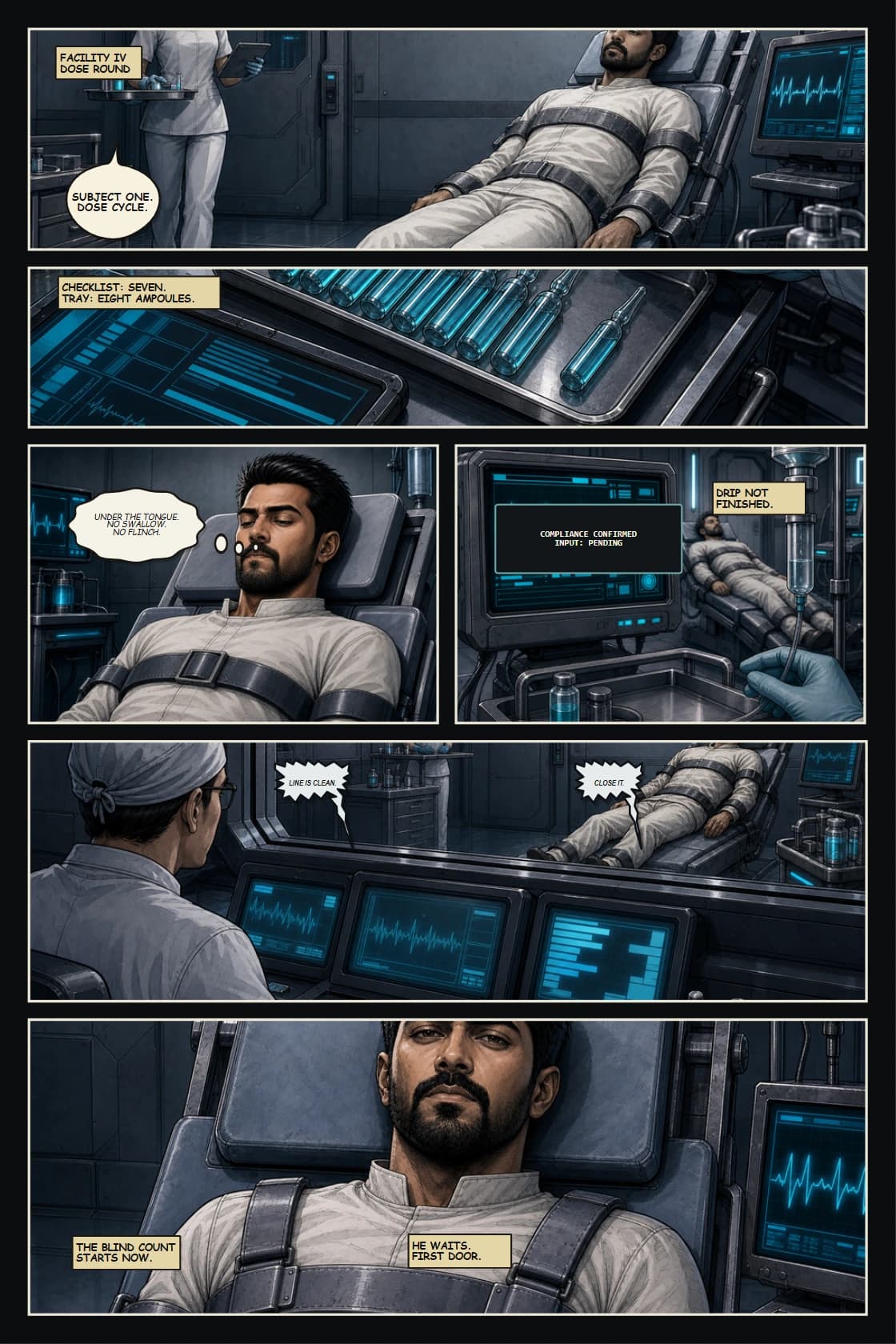 SURYA Volume 2: Glass City page 2. Show Surya learning to perform the expected dose response.